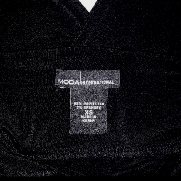 Moda International Black Double V-Neck Dress Size XS - Picture 4 of 7
